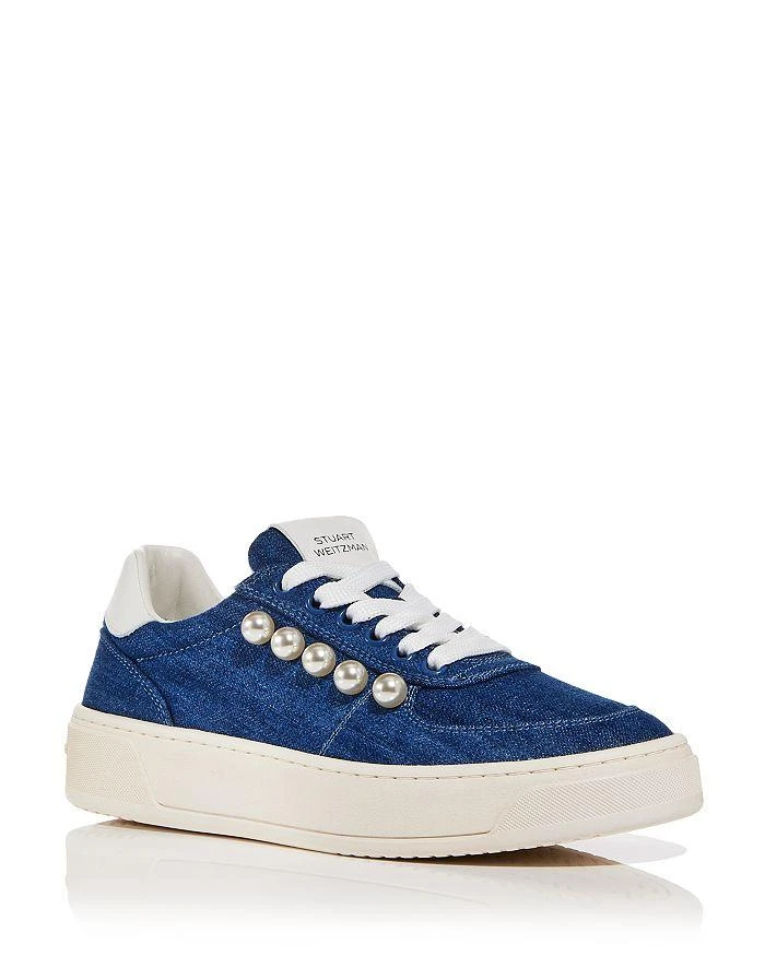 Stuart Weitzman Women's SW Courtside Pearl Sneakers 1