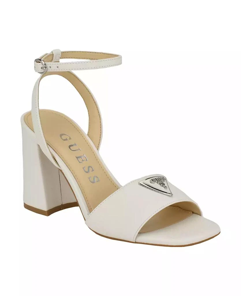 GUESS Women's Gelyae Ankle Strap Block Heel Sandals 1