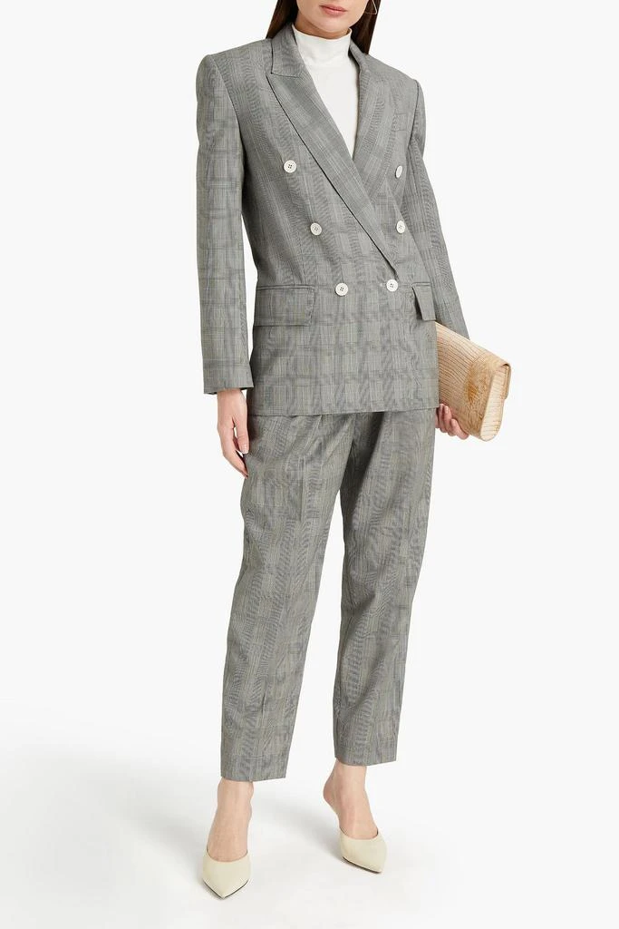 ZIMMERMANN Double-breasted Prince of Wales checked wool blazer 2