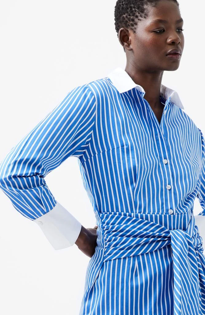 Alexis Stripe Belted Long Sleeve Tie Waist Cotton Shirtdress  On Sale Now  with Up to 78% Off | Discover Exclusive Deals & Savings at BeyondStyle   Authentic French Connection women|dress|dresses|clothing|female with