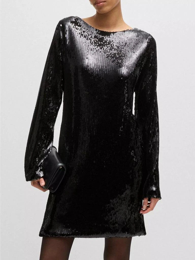 Hugo Boss Long-Sleeved Sequined Dress 2