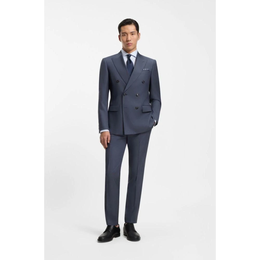 Hugo Boss Two-piece slim-fit suit in patterned virgin wool 2
