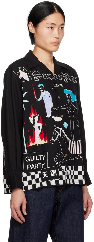 Wacko Maria Black Printed Shirt