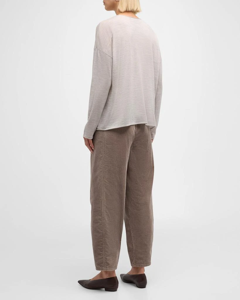 Eileen Fisher Cropped Organic Cotton Corduroy Lantern Pants 4