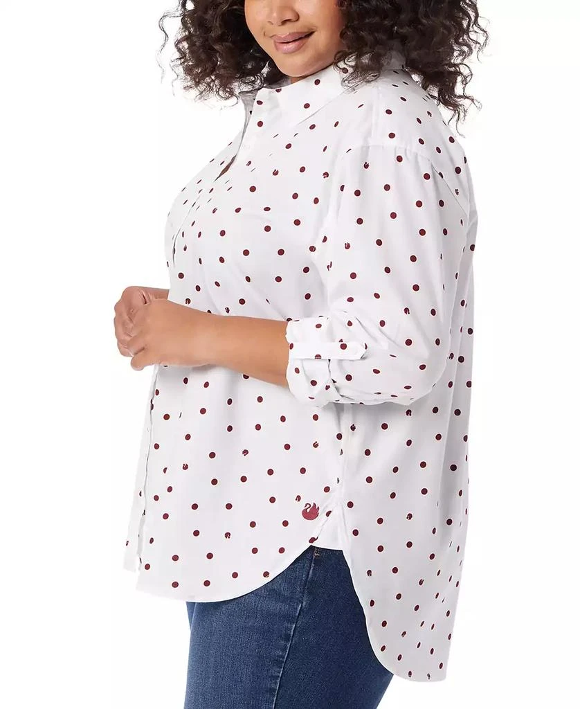 Gloria Vanderbilt Plus Size Amanda Polka-Dot Shirt 3