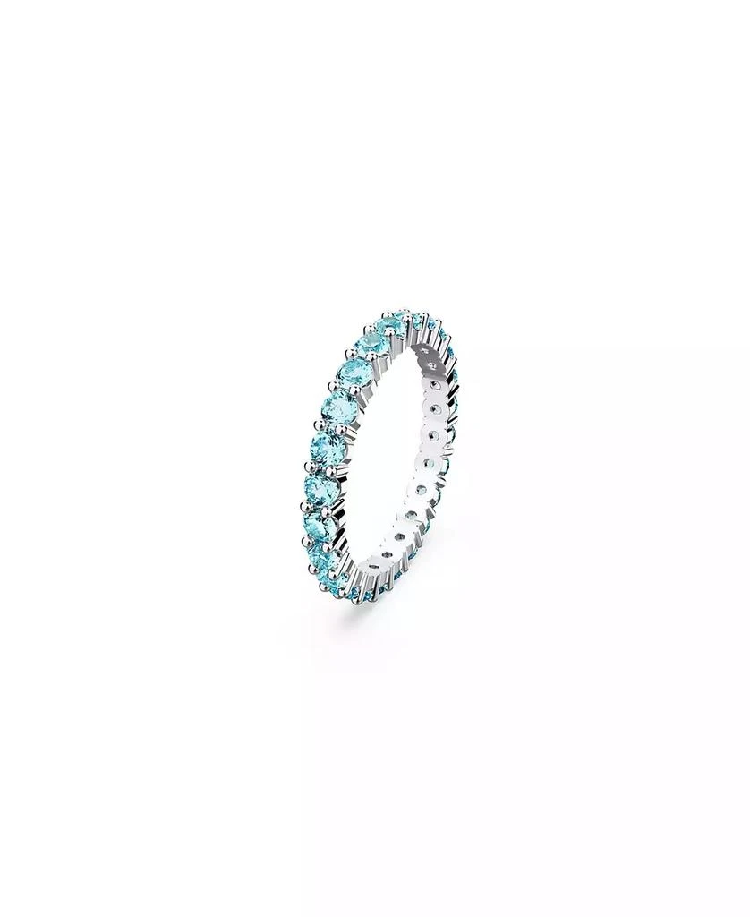 Swarovski Crystal Round Cut Blue Matrix Ring 4