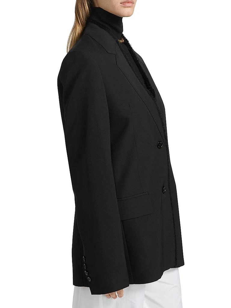 Totême Raw Lapel Wool Single-Breasted Jacket 4