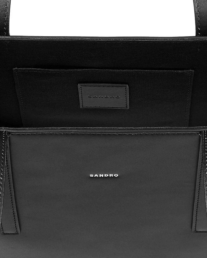Sandro Slim Leather Tote Bag 4