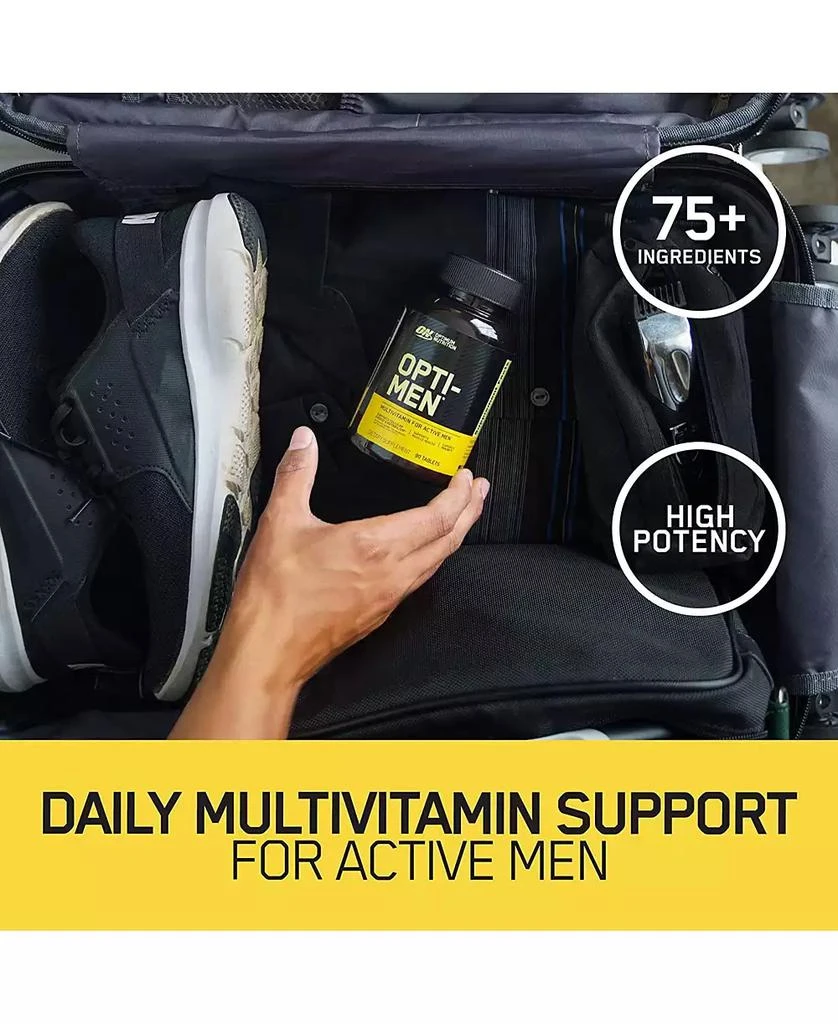 Optimum Nutrition Opti-Men, Vitamin C, Zinc and Vitamin D, E, B12 for Immune Support Mens Daily Multivitamin Supplement 4