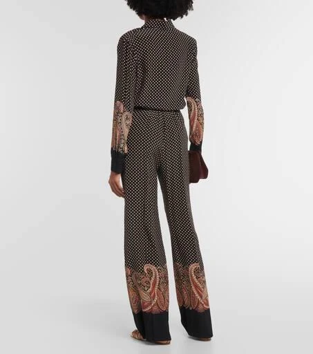 ETRO Velvet wide-leg pants 3