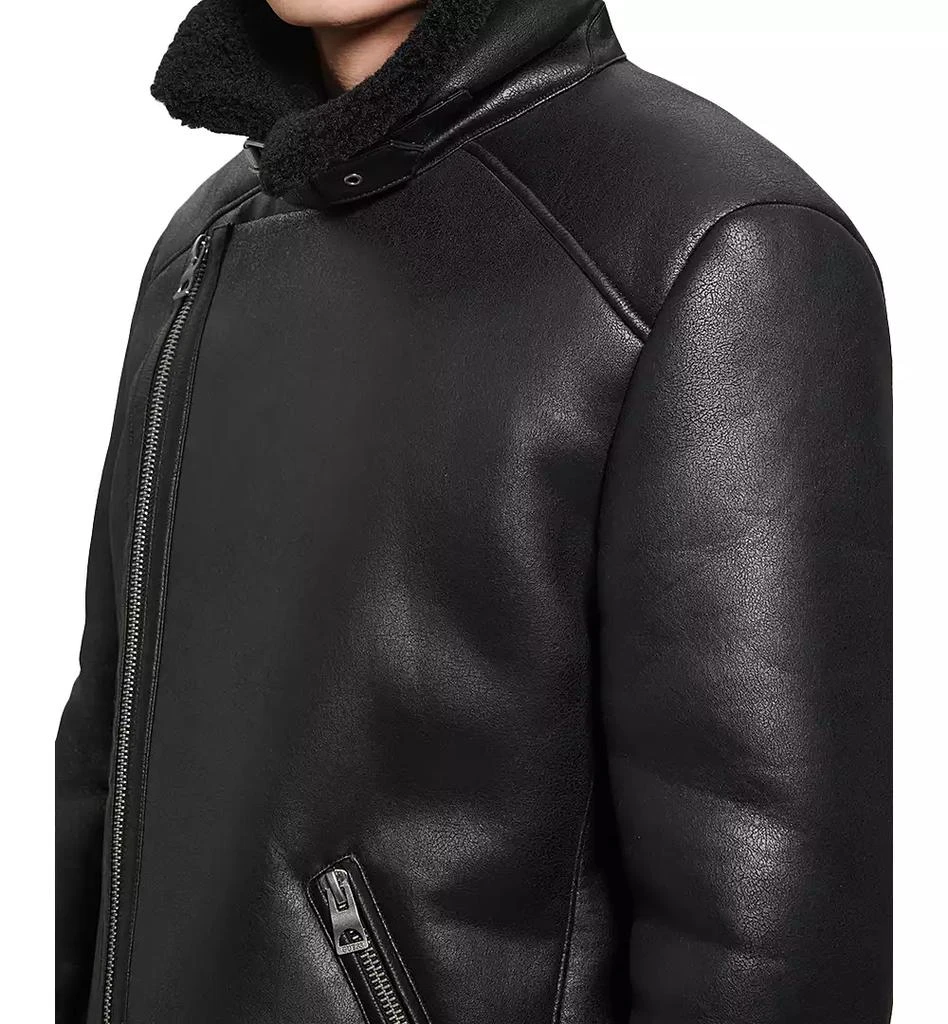 GUESS Men's Toni Asymmetrical Faux Leather Jacket 5