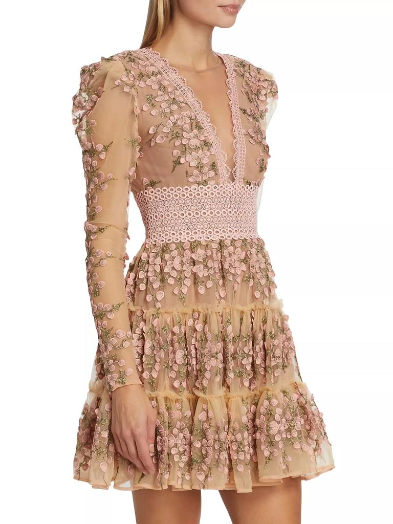 BRONX AND BANCO Megan Floral Crochet Lace Minidress 4