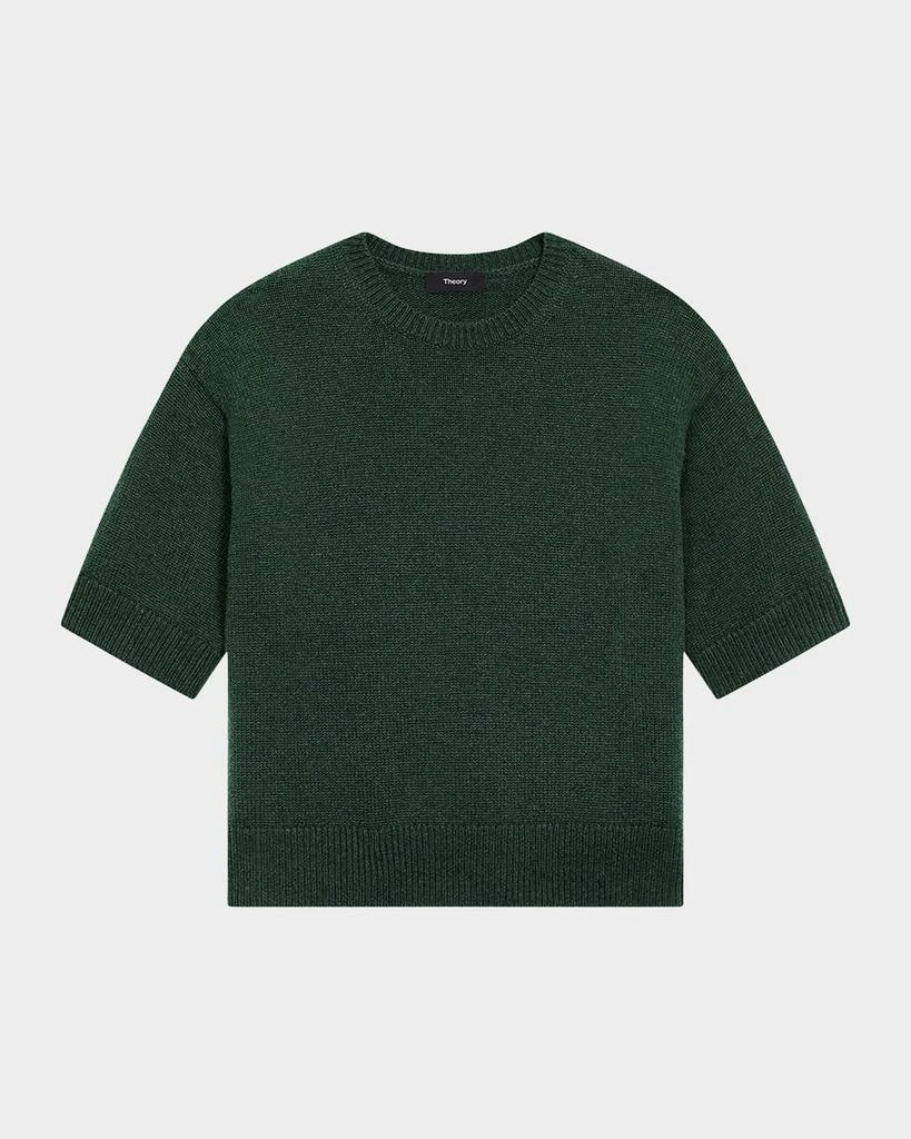 Theory Cashmere Cropped Short-Sleeve T-Shirt 1