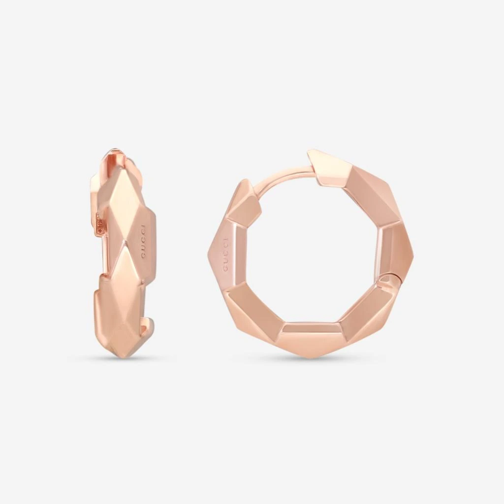 Gucci Gucci Link to Love 18K Rose Gold Hoop Earrings YBD78672700100U-copy