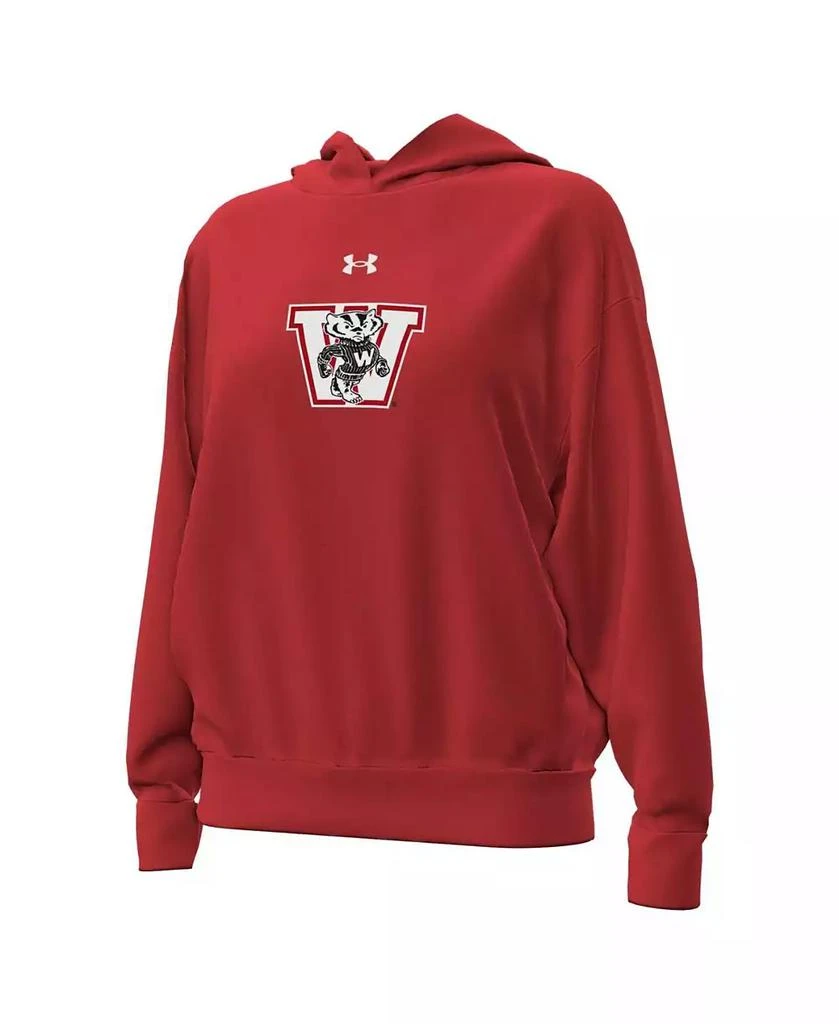 Under Armour Women's Red Wisconsin Badgers Throwback Hoodie 3