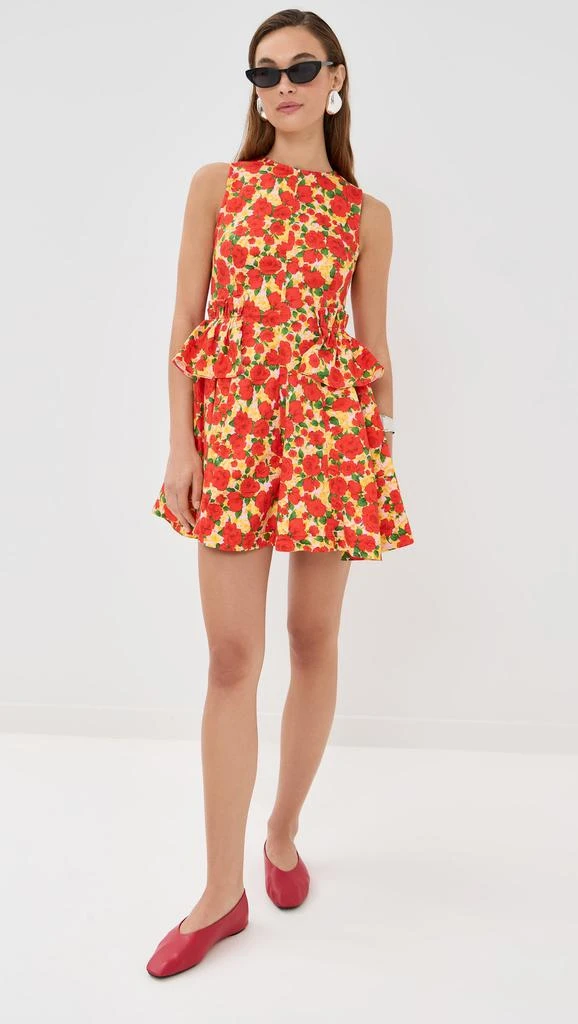 Kika Vargas Gabriela Dress Red Rose Cotton 4