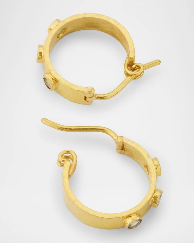 Elizabeth Locke 19K Aquamarine Hoop Earrings 4