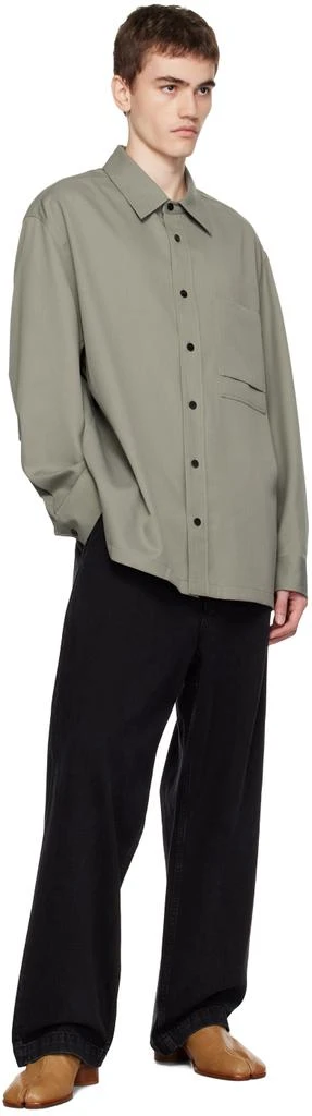 Solid Homme Black One-Tuck Loose Jeans 4