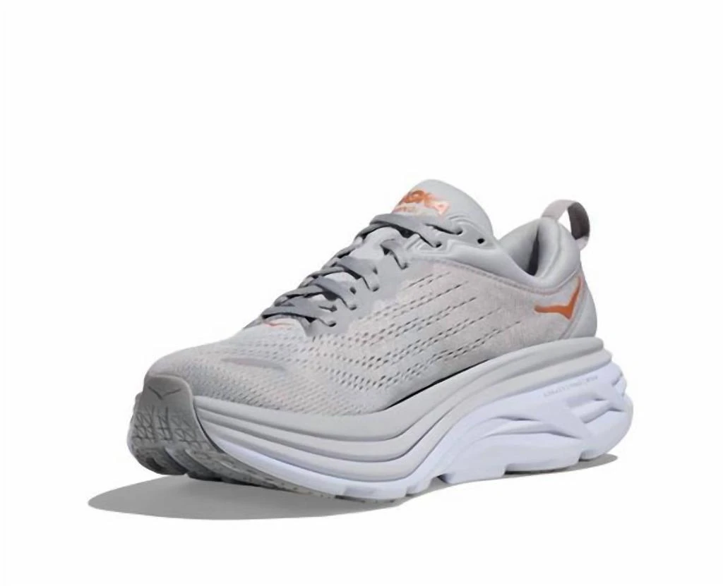 Hoka One One Women's Bondi 8 Running Shoes In Harbor Mist/lunar Rock 2