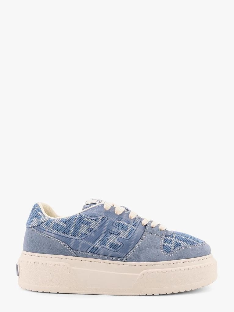 Fendi Match canvas and suede low-top sneakers 1