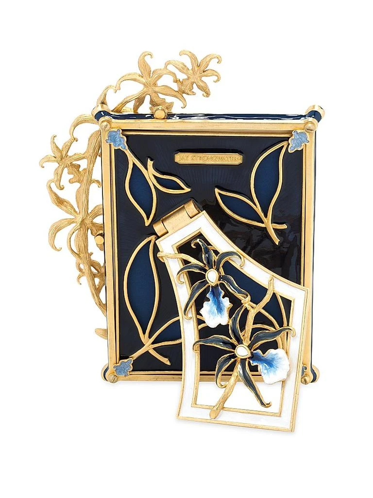 Jay Strongwater Kelsey 14K Goldplated & Swarovski Crystal Orchid Picture Frame 2