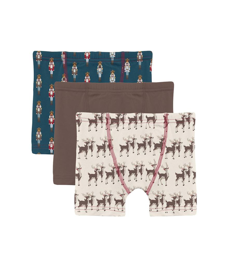 KicKee Pants Print Boxer Brief Set of 3 (Toddler/Little Kid/Big Kid)