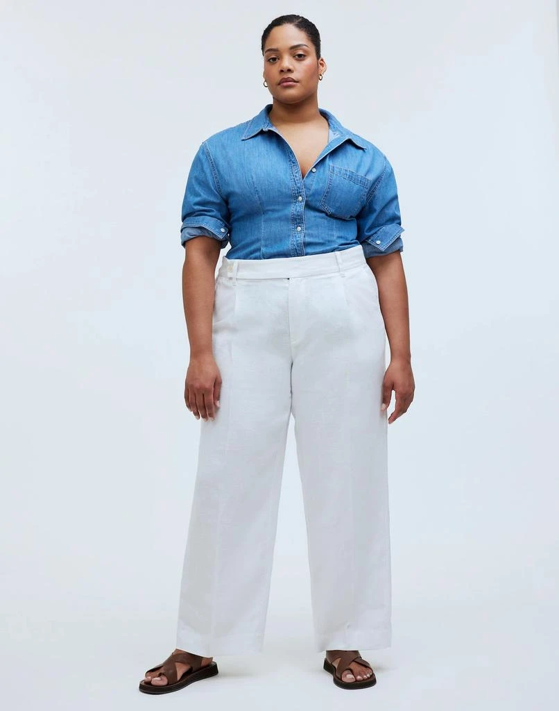 Madewell The Plus Harlow Wide-Leg Pant in 100% Linen 1