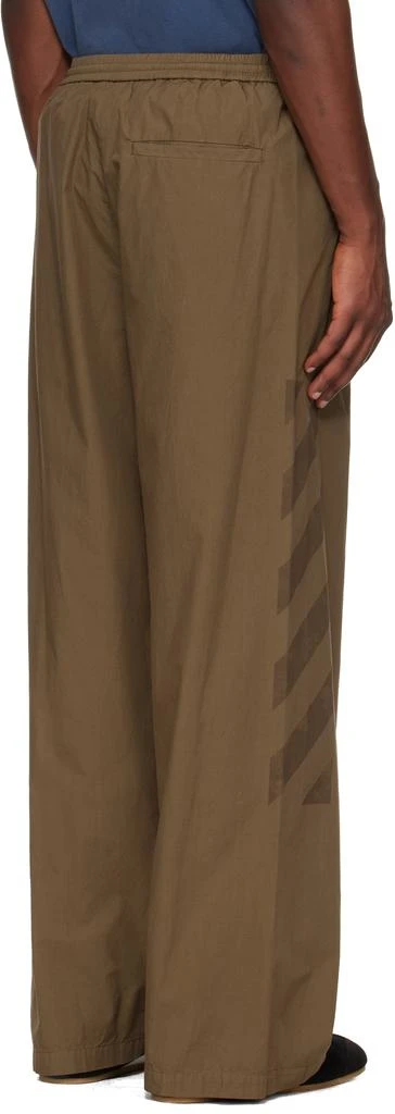Off-White Brown Diagonal Cotton Track Pants 3