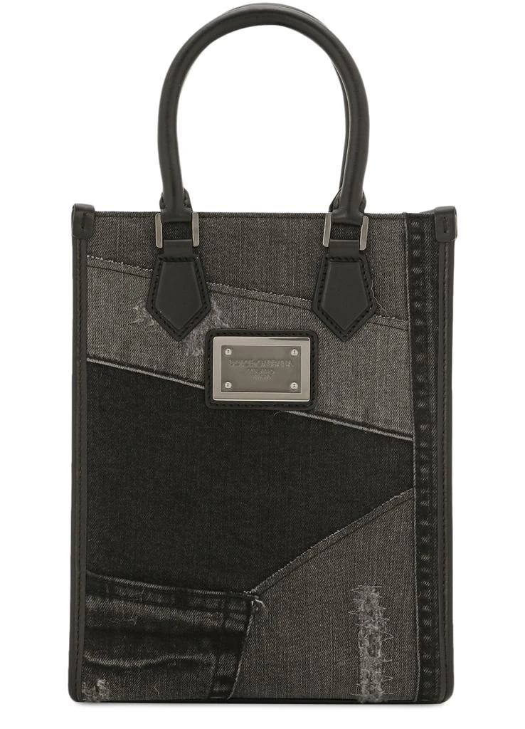 Dolce & Gabbana Small Denim Patchwork Tote Bag 2