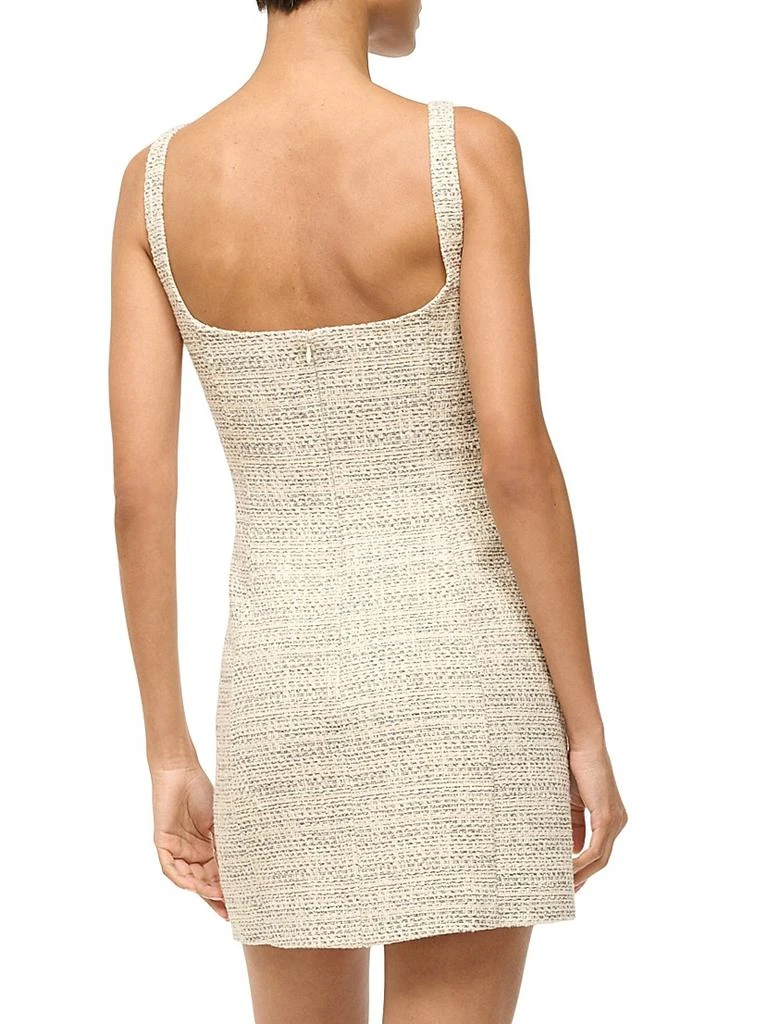 Staud Edie Squareneck Tweed Minidress 5