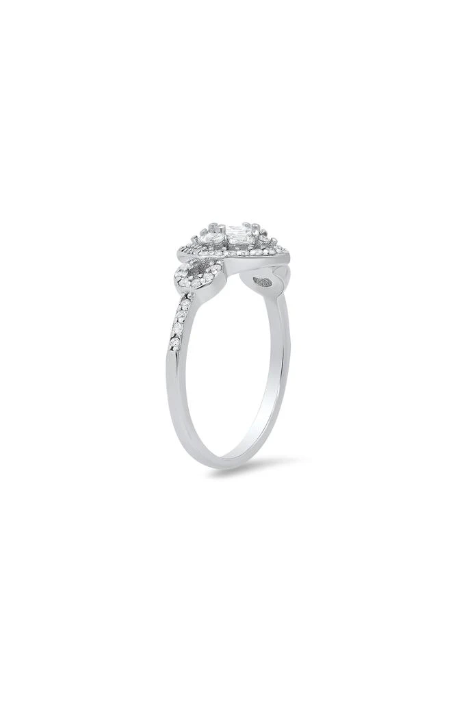 Queen Jewels Sterling Silver CZ Halo Ring 3