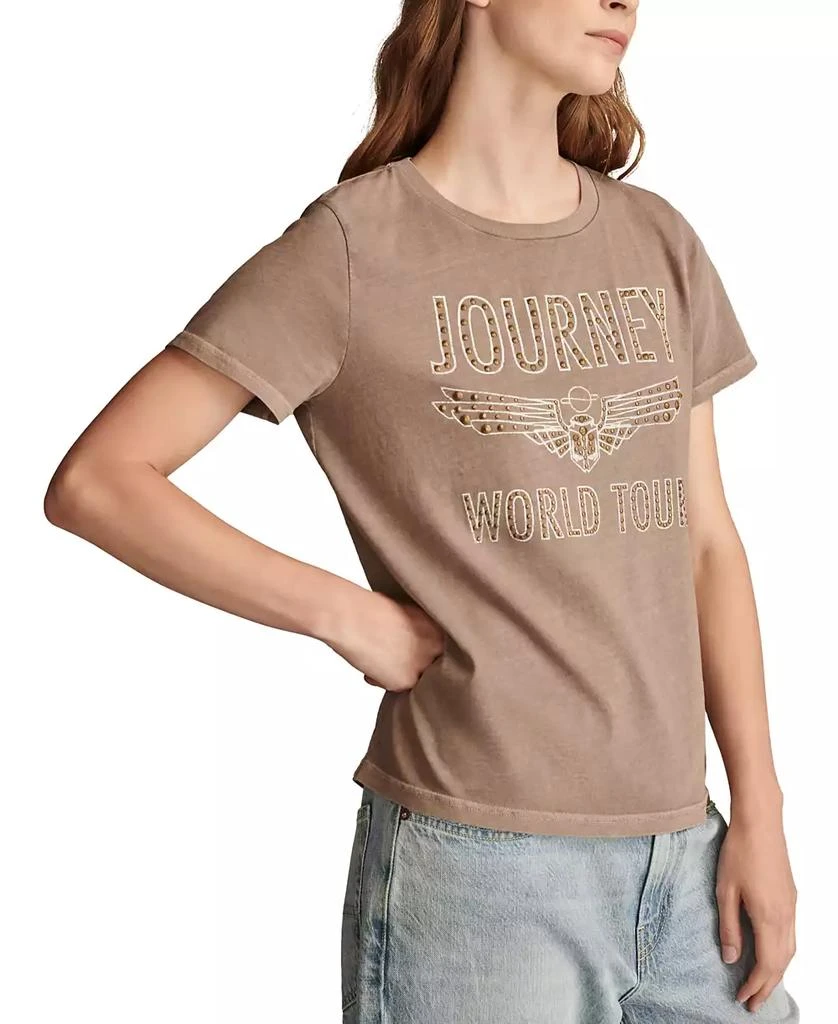 Lucky Brand Women's Journey World Tour Graphic Print Crewneck T-Shirt 3