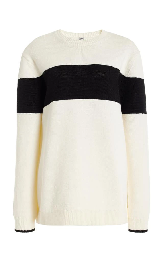 Totême Toteme - Contrast-Striped Knit Sweater - Black/white - XS - Moda Operandi 1