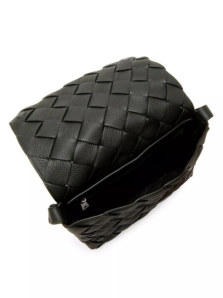Bottega Veneta Small Diagonal Intreccio Leather Messenger Bag 3