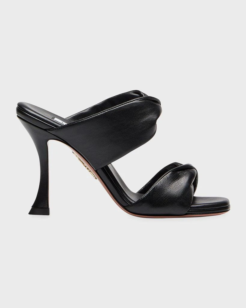 Aquazzura Twist Napa Stiletto Slide Sandals 1