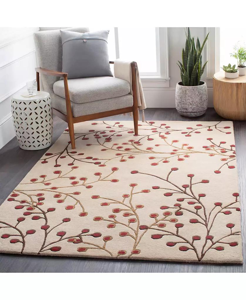 Surya Athena ATH-5053 Burgundy 2'6" x 8' Runner Area Rug