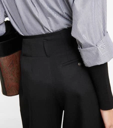 ETRO Wool high-rise wide-leg pants 5
