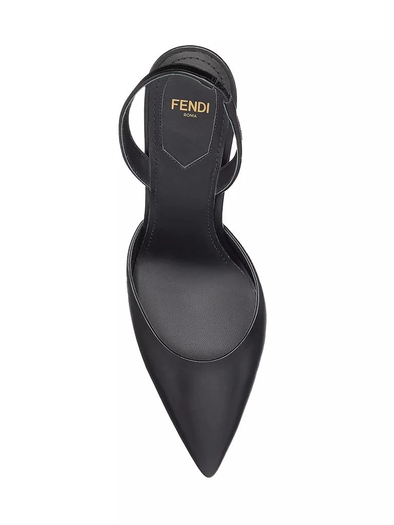 Fendi Fendi First 65MM Leather Slingback Pumps 5