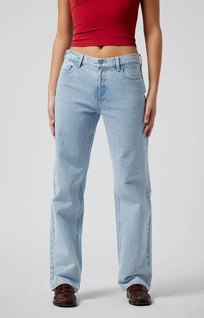 PacSun Jordyn Low Rise Straight Leg Jeans Light Indigo 1