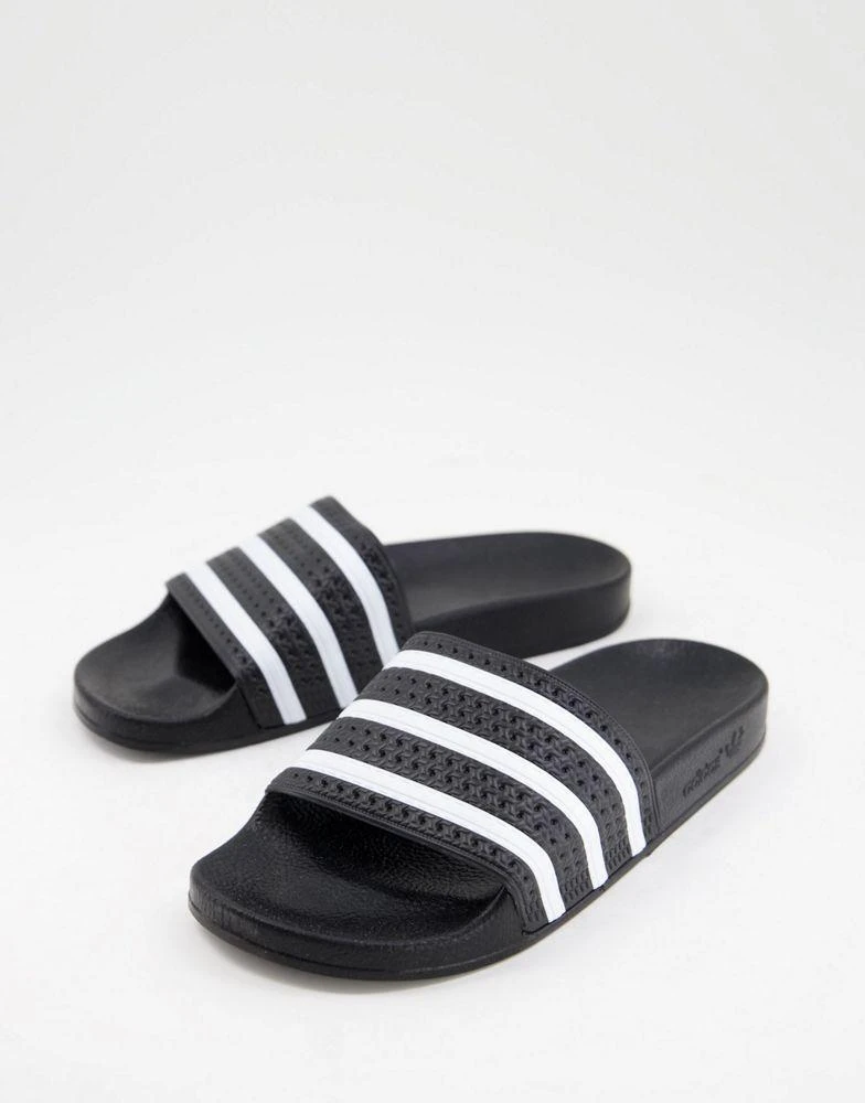 Adidas adidas Originals adilette sliders in black 1