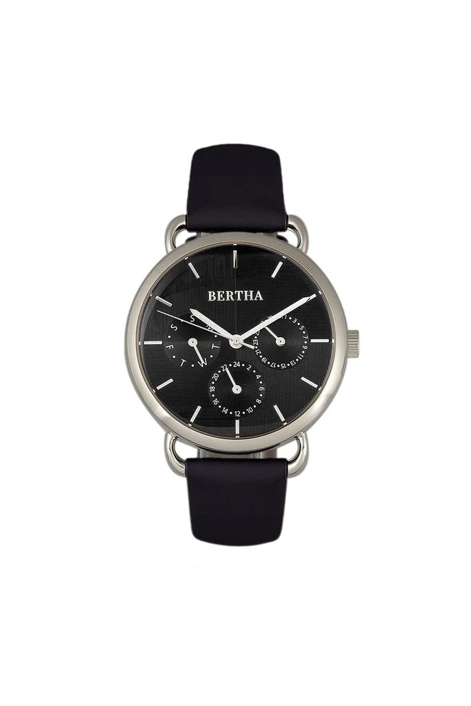 BERTHA Gwen Leather-Band Watch with Day & Date 4