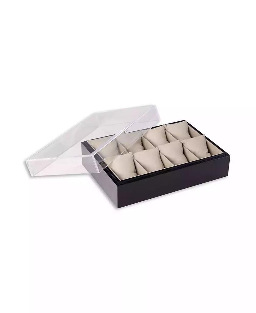 Bey-Berk Wood and Acrylic Eight Watch Box