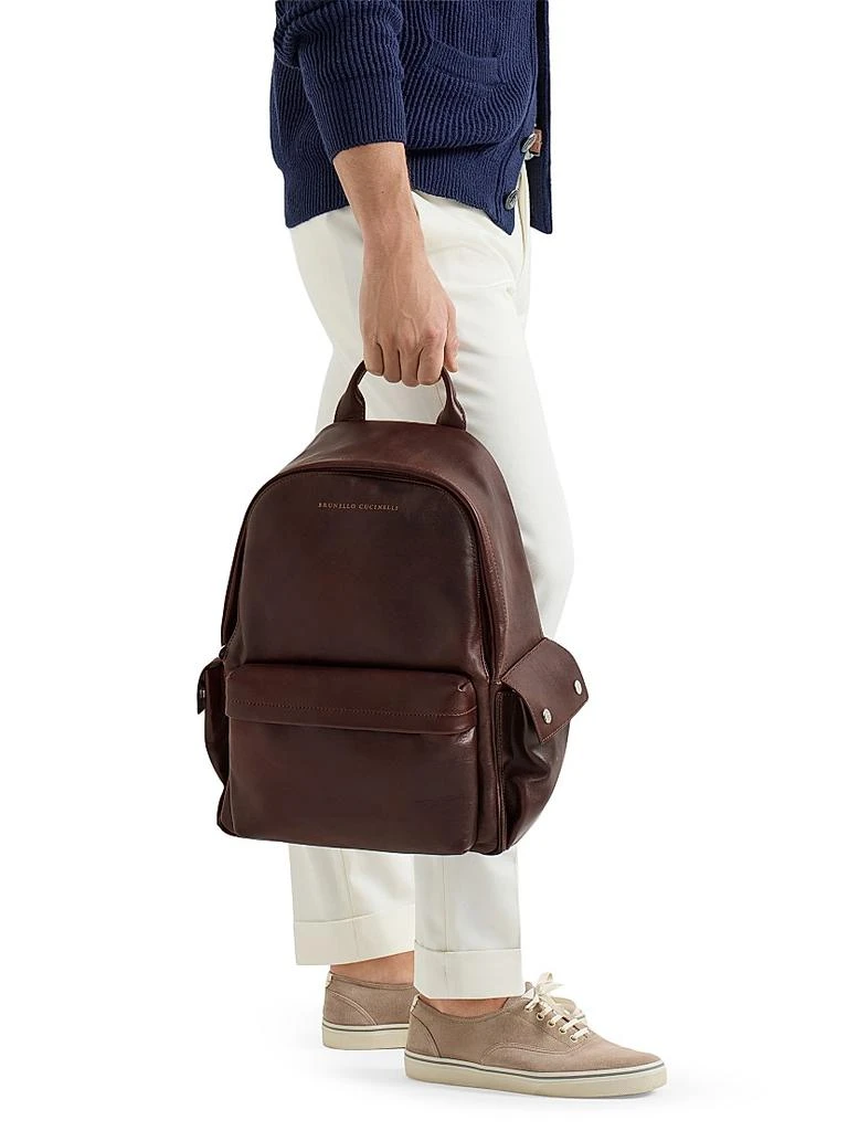 Brunello Cucinelli Calfskin Travel Backpack 2