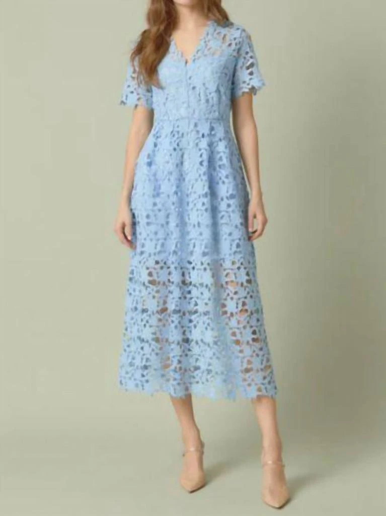 Endless Rose Endless Rose - All Over Lace Short Sleeve Midi Dress 2