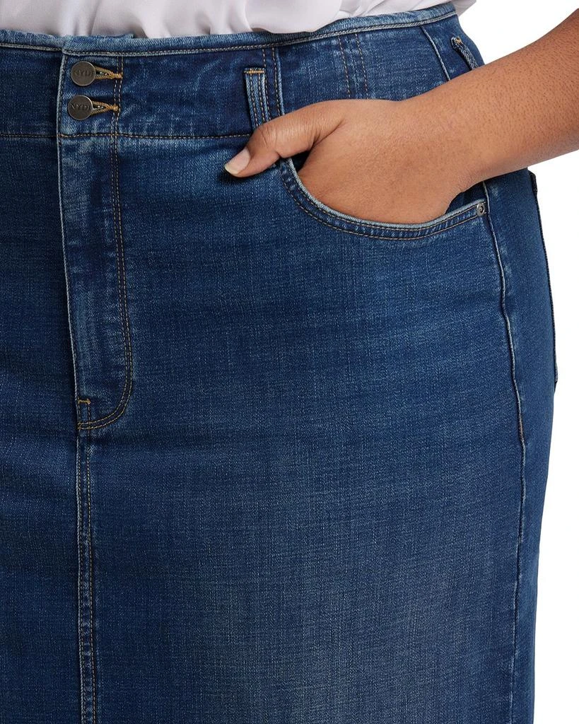 NYDJ Plus Denim Skirt in Olympus 3