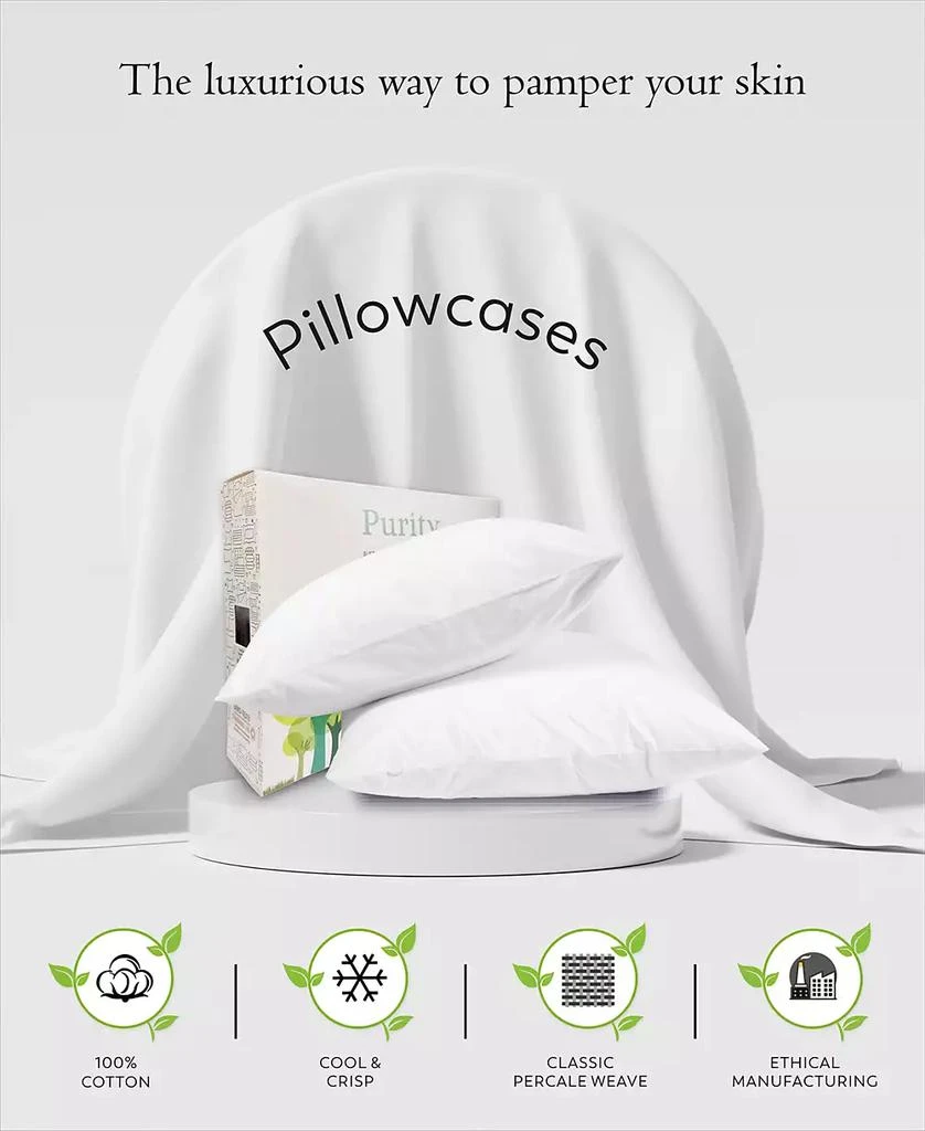 Purity Home 400 Thread Count Cotton Percale 4-Pc. Sheet Set, King 9