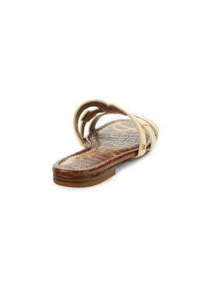 Sam Edelman Bay Croc-Embossed Leather Slides 3