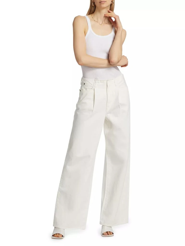 SLVRLAKE Taylor Pleated Wide-Leg Jeans 2