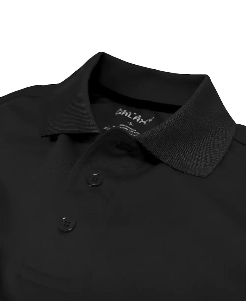 Galaxy By Harvic Men's Dry Fit Moisture-Wicking Polo Shirt, Pack of 5 3