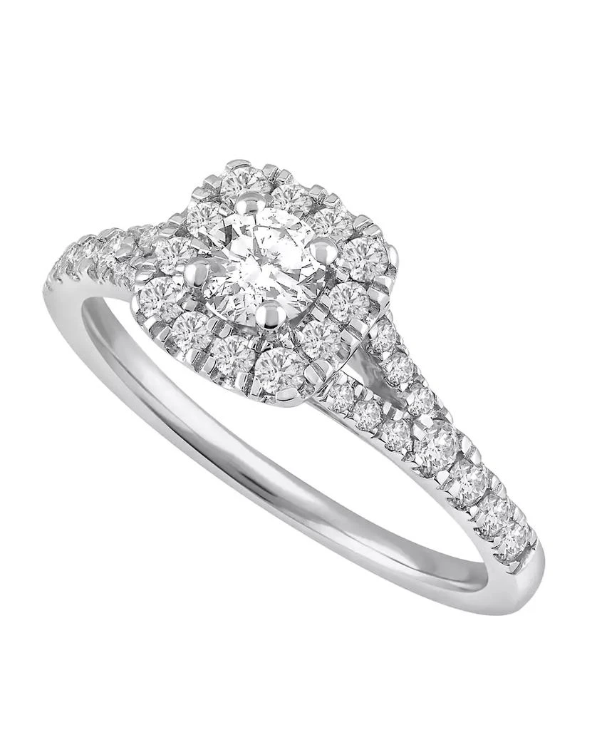 Macy
s Diamond Halo Engagement Ring (3/4 ct. t.w.) in 14k White or Yellow Gold